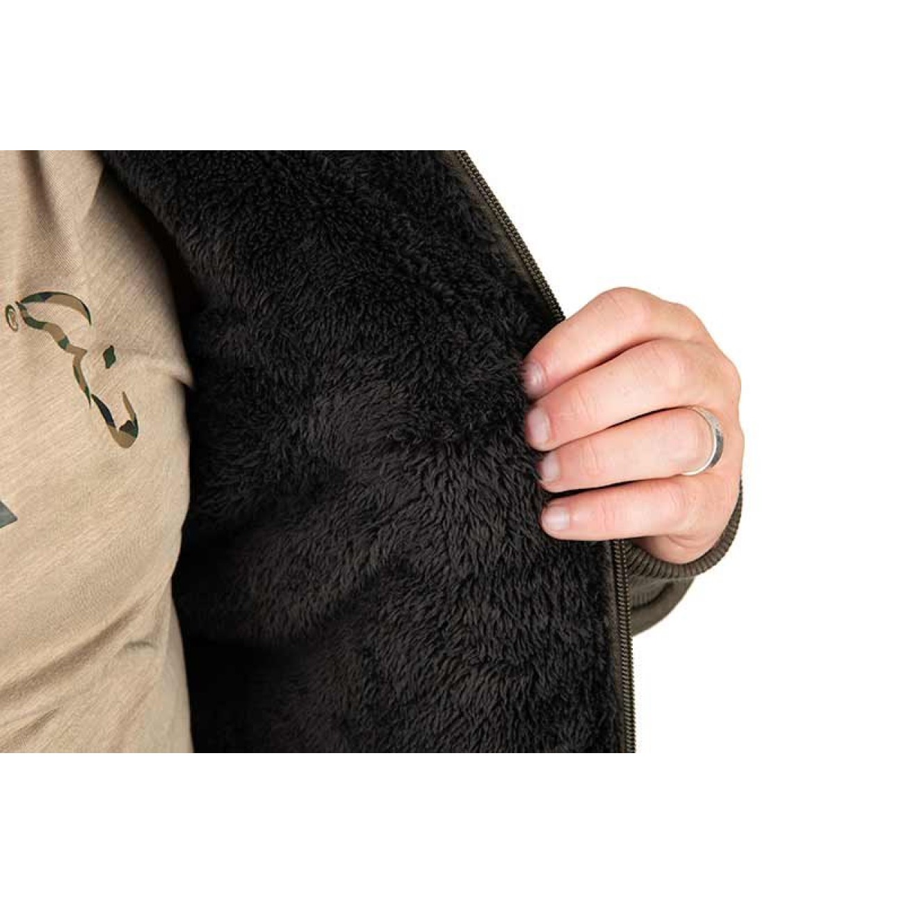Зимен суичър Fox Sherpa Jacket Green & Black