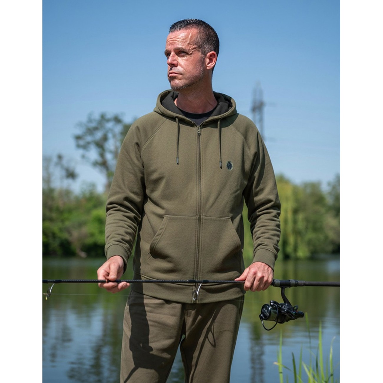 Суичър Fox Collection Zipped Hoody - Green