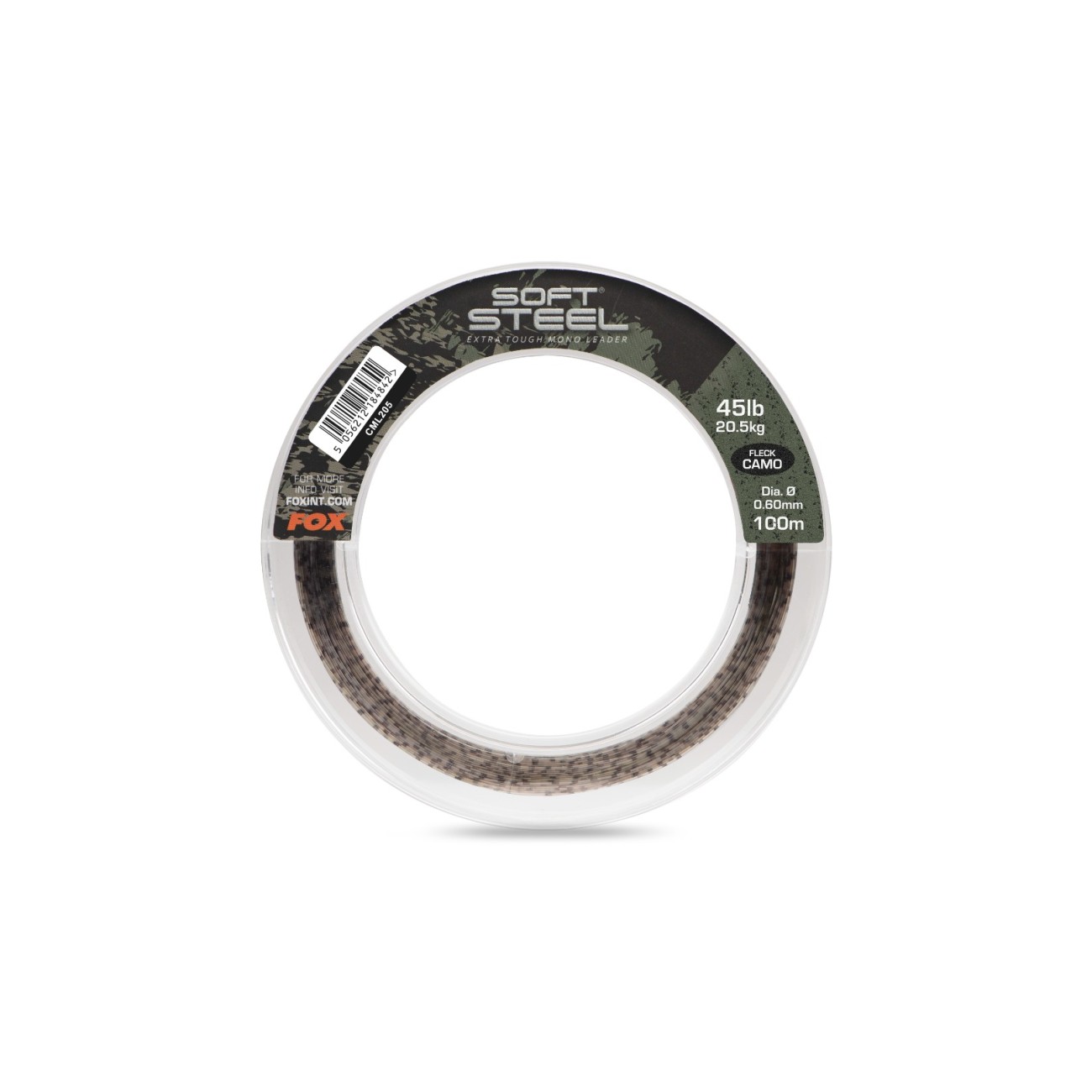 Шок лидер FOX Soft Steel Fleck Camo Leader 100m