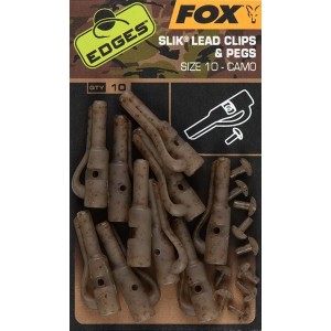 Клипс FOX Edges Camo Size 10 lead clip + pegs