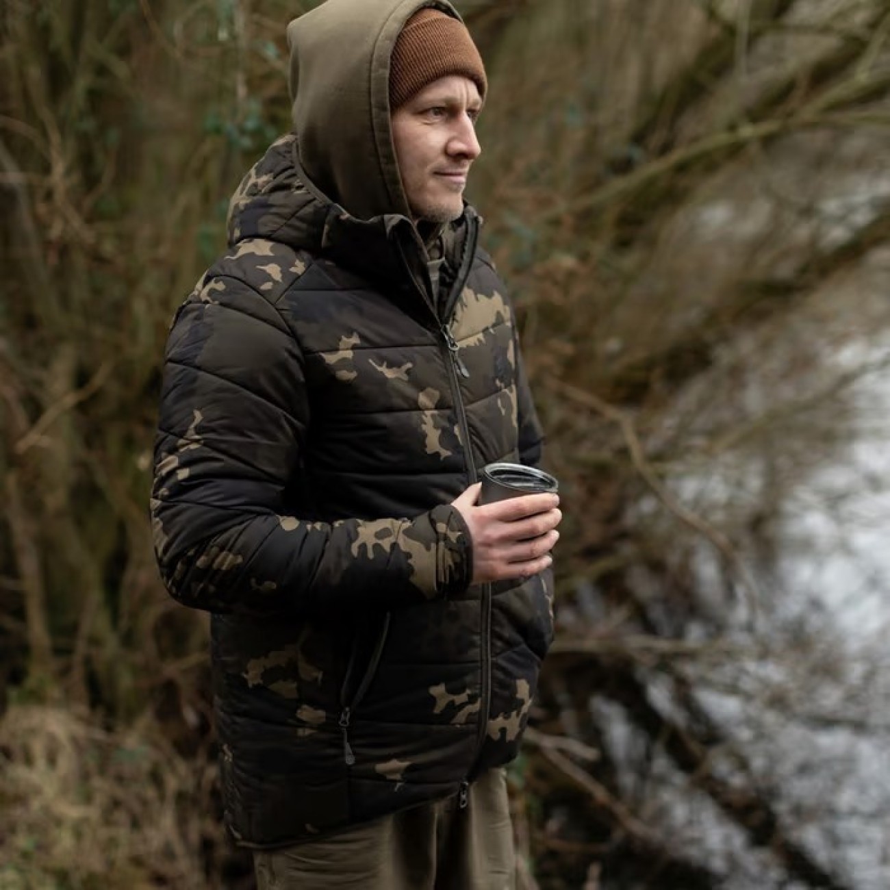 Korda Thermolite Puffer Jacket Dark Kamo - Зимно яке за риболов