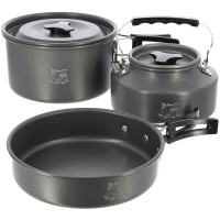 NGT Aluminium Outdoor Cook Set - Комплект за готвене с чайник, тенджера и тиган