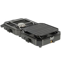 NGT XT Twin Stove - Двоен газов котлон с плоча за печене, грил и транспортен калъф