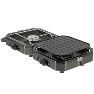 NGT XT Twin Stove - Двоен газов котлон с плоча за печене, грил и транспортен калъф