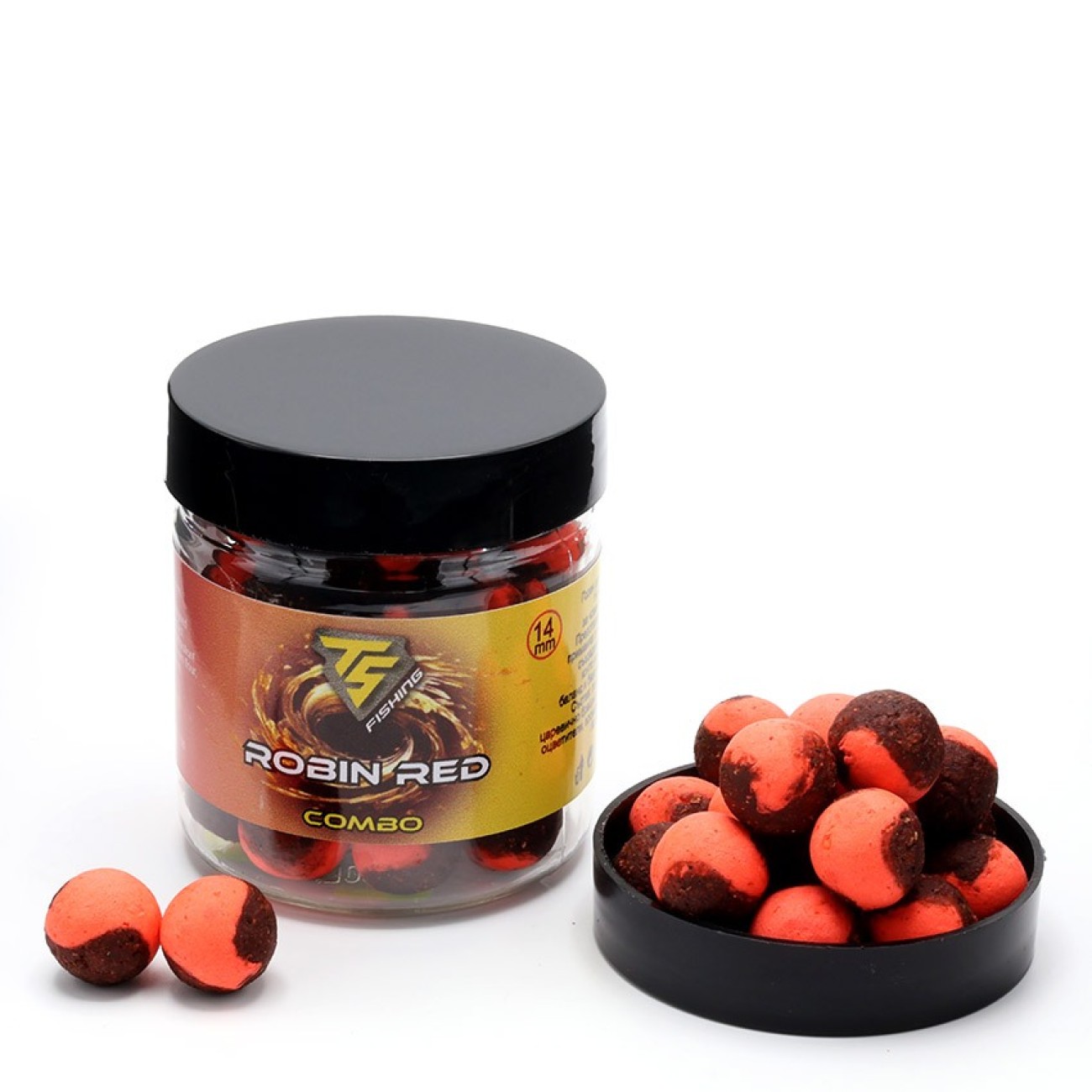 Критично балансирани топчета TS Fishing COMBO Hookbait 14mm - ROBIN RED