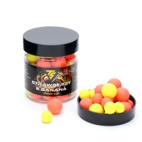 TS Fishing Pop-Up Strawberry & Banana 10mm & 14mm - Плуващи топчета за шаран с мощен аромат