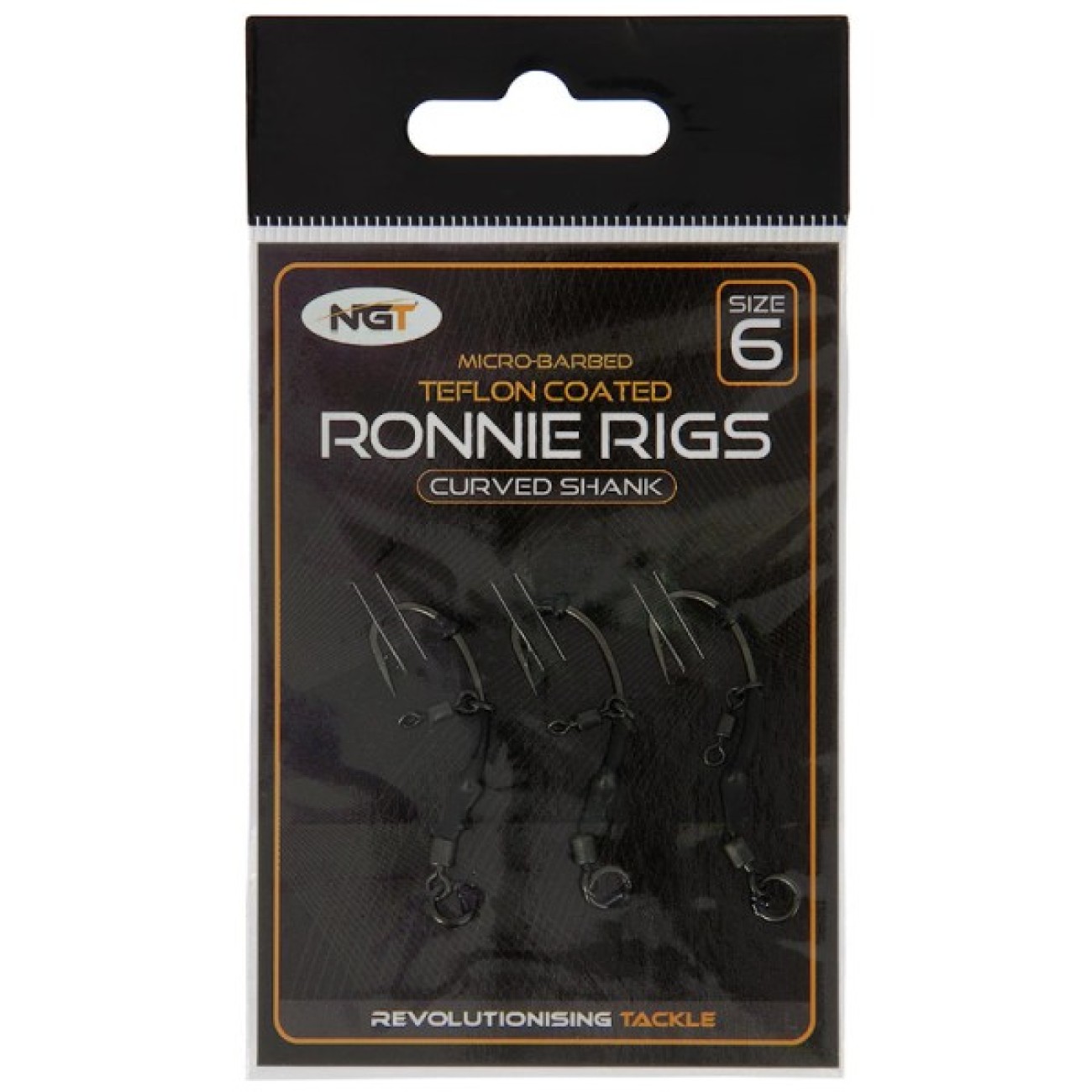 Готов монтаж рони риг NGT Ronnie Rig - 3 Pack Teflon Hooks