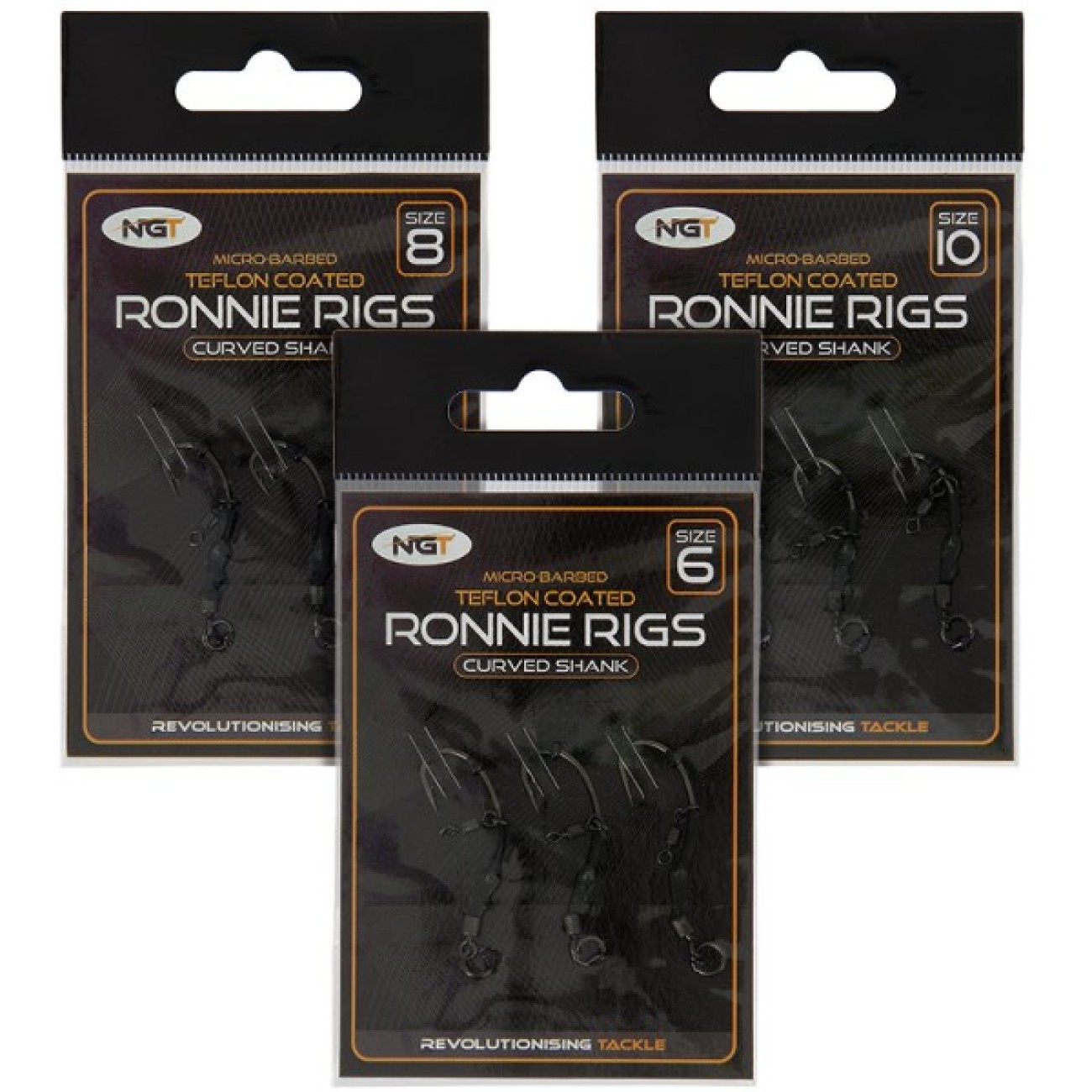 Готов монтаж рони риг NGT Ronnie Rig - 3 Pack Teflon Hooks