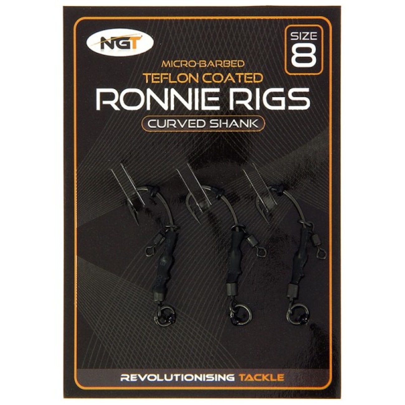 Готов монтаж рони риг NGT Ronnie Rig - 3 Pack Teflon Hooks
