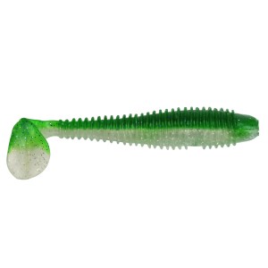 Силиконова примамка Gummifisch Canyonizer 9,5см - Green Silver Belly
