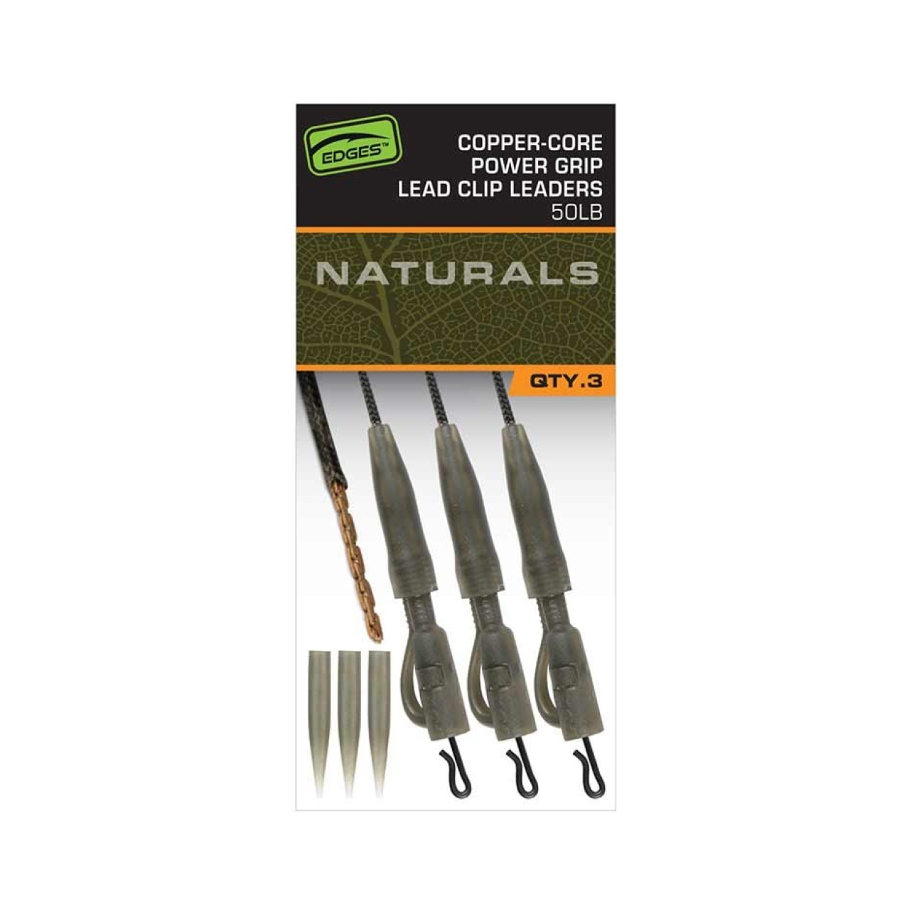 Монтажи 50lb Naturals Copper Core Lead Clip Leaders