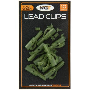 Клипсове за шарански риболов NGT Lead Clips Green