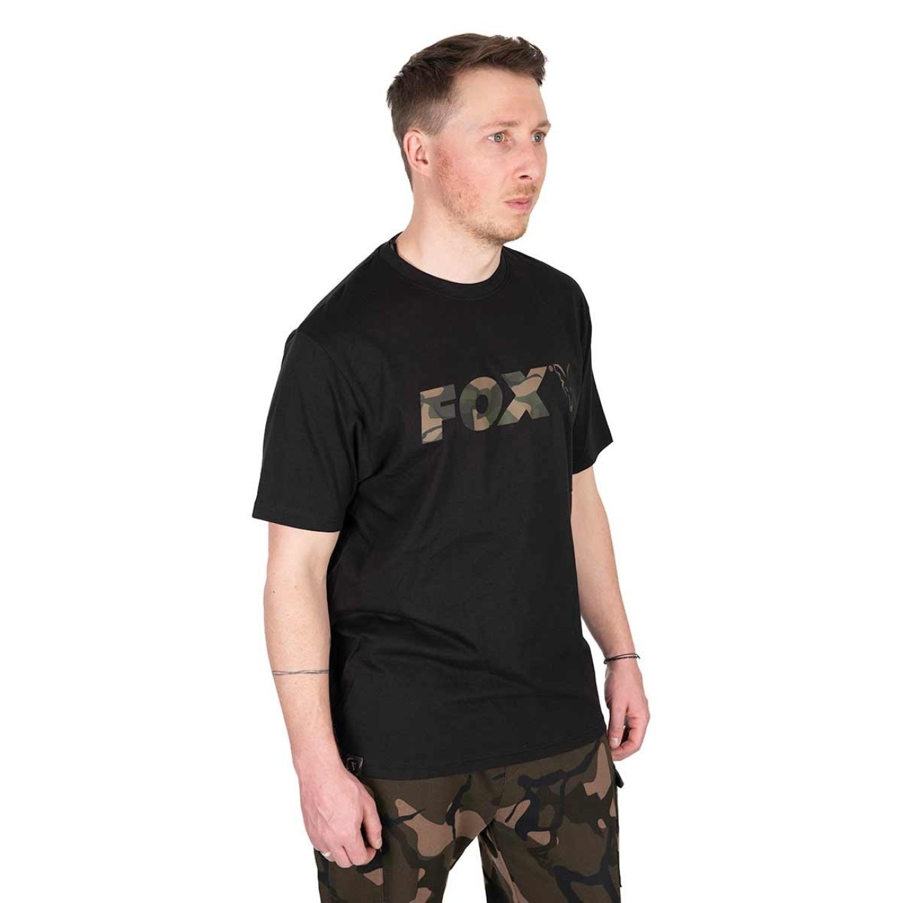 Тениска FOX Black Camo Logo T Shirt
