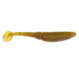 Силиконова примамка Gummifisch Paddel Pro Vibro 7см - Amber Clear Belly Pepper