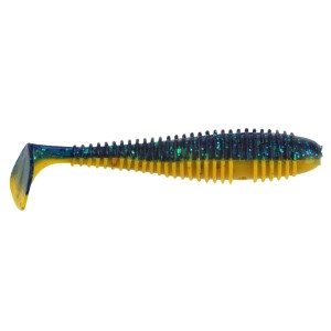 Силиконова примамка Gummifisch Canyonizer 9,5см - Brown Blue Glitter