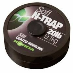 Повод с покритие KORDA N-Trap Soft Черен