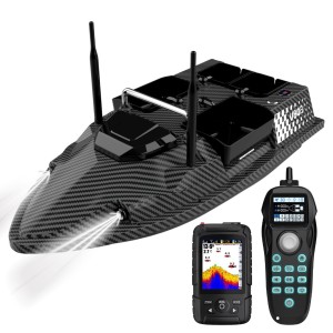 Flytec V803 Pro GPS Лодка за Захранка с Вграден Сонар Lucky 718LIC-WL и Ехолот, 4 Бункера, 500 м Обхват на сонара, Батерия 18000mAh